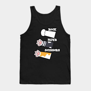 rock paper scissors game - cats paws - cat lover Tank Top